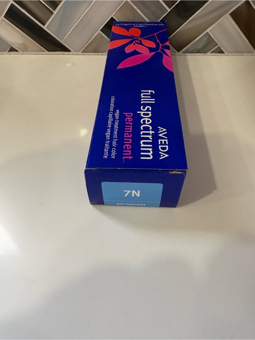 AVEDA Full Spectrum Permanent Hair Color 7N (Neutral) - Blue & Pink Packaging